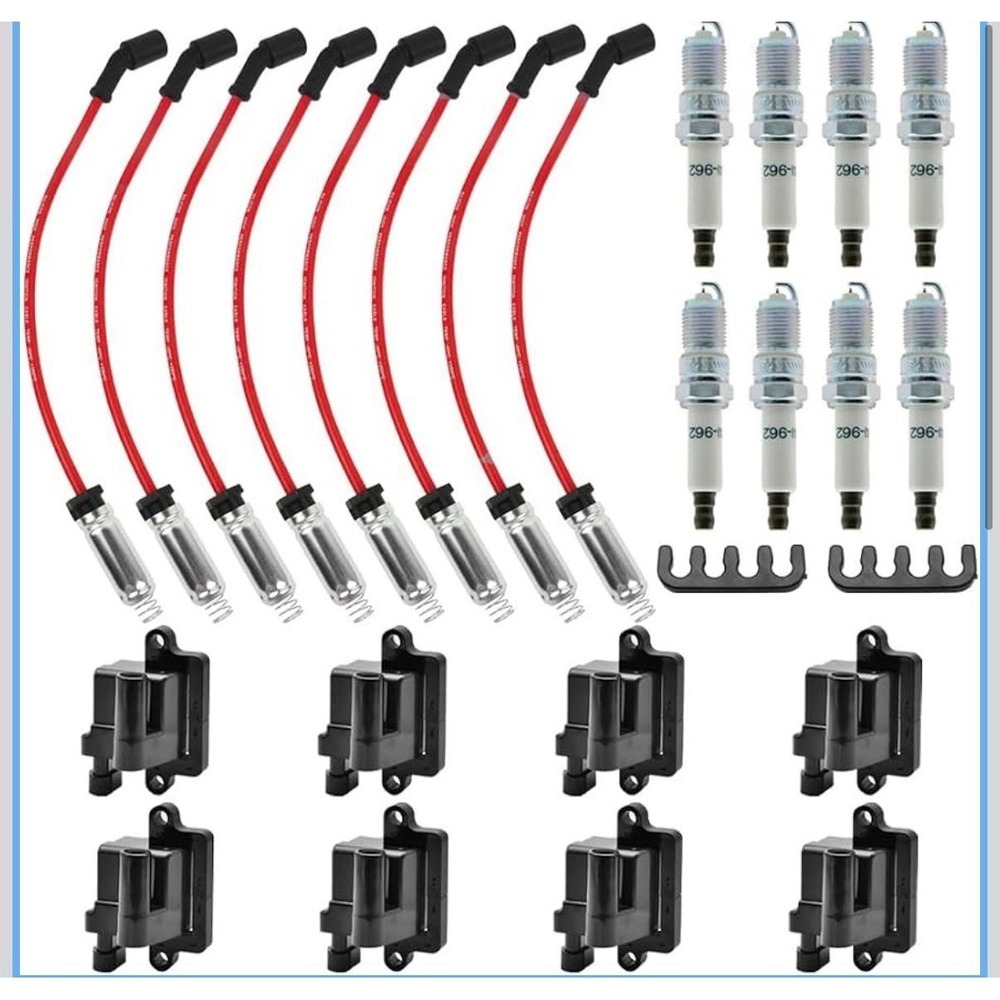 UF 271 Set of 8 Ignition Coil 8 Spark Plugs Wire Set Chevy